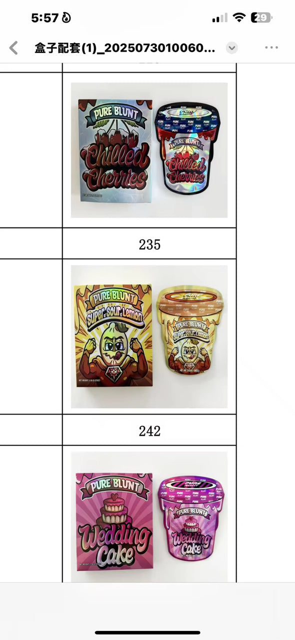 MYLAR BAGS / BOXES